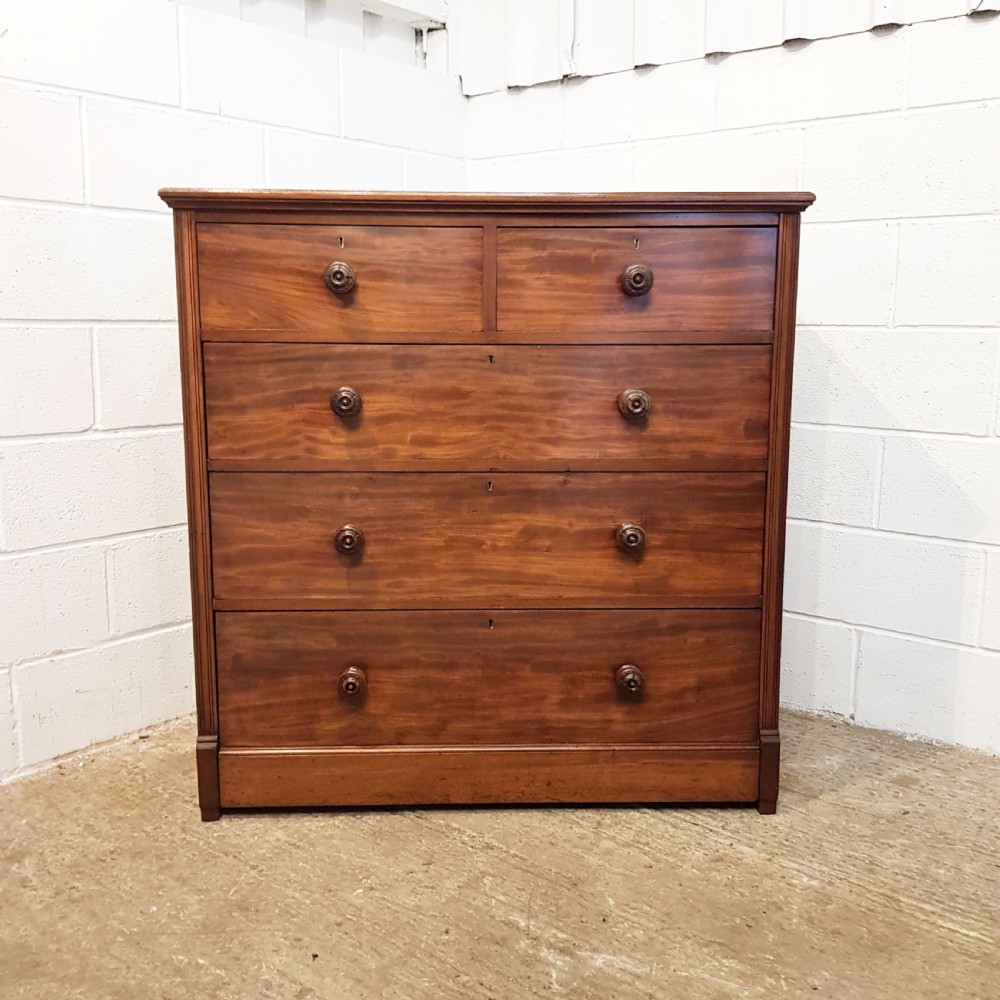 ANTIQUE VICTORIAN, MAHOGANY CHEST OF DRAWERS C1880 View III