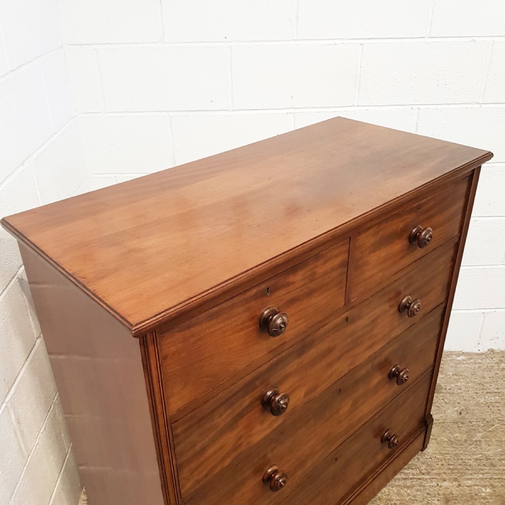 ANTIQUE VICTORIAN, MAHOGANY CHEST OF DRAWERS C1880 View VII