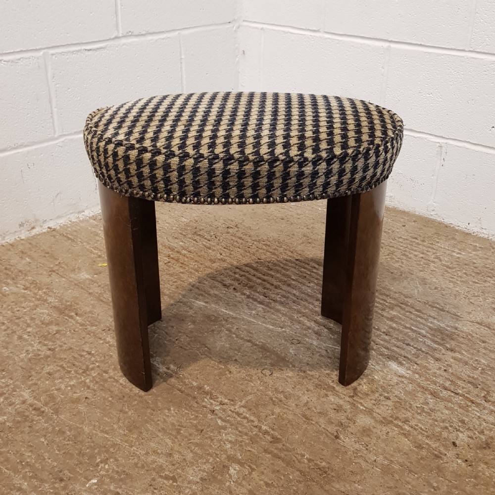 ANTIQUE ART DECO BURR WALNUT DRESSING TABLE  WITH STOOL C1920 View II