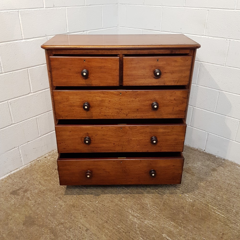 ANTIQUE VICTORIAN ,MAHOGANY CHEST OF DRAWERS C1880 View III