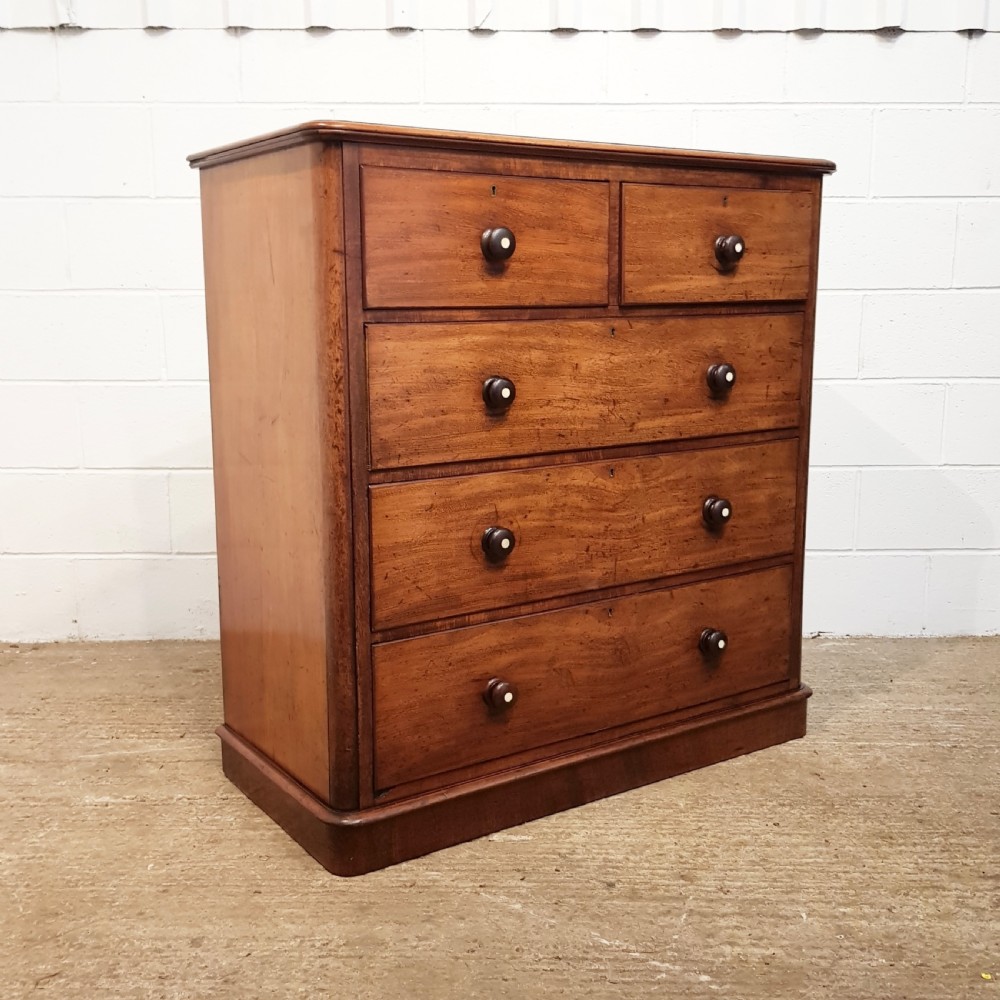 ANTIQUE VICTORIAN ,MAHOGANY CHEST OF DRAWERS C1880 View IV