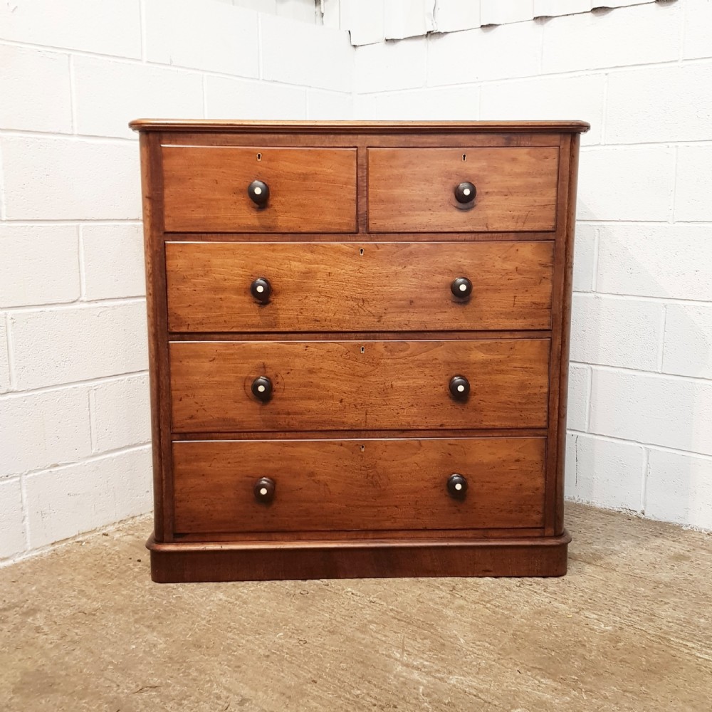 ANTIQUE VICTORIAN ,MAHOGANY CHEST OF DRAWERS C1880 View V