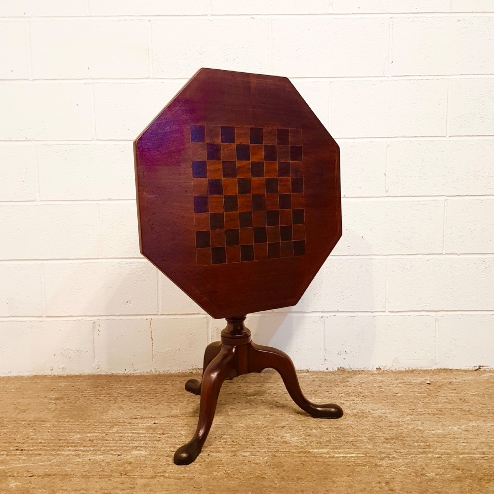 ANTIQUE 18TH CENTURY PERIOD MAHOGANY TILT TOP GAMES TABLE C1780 View V