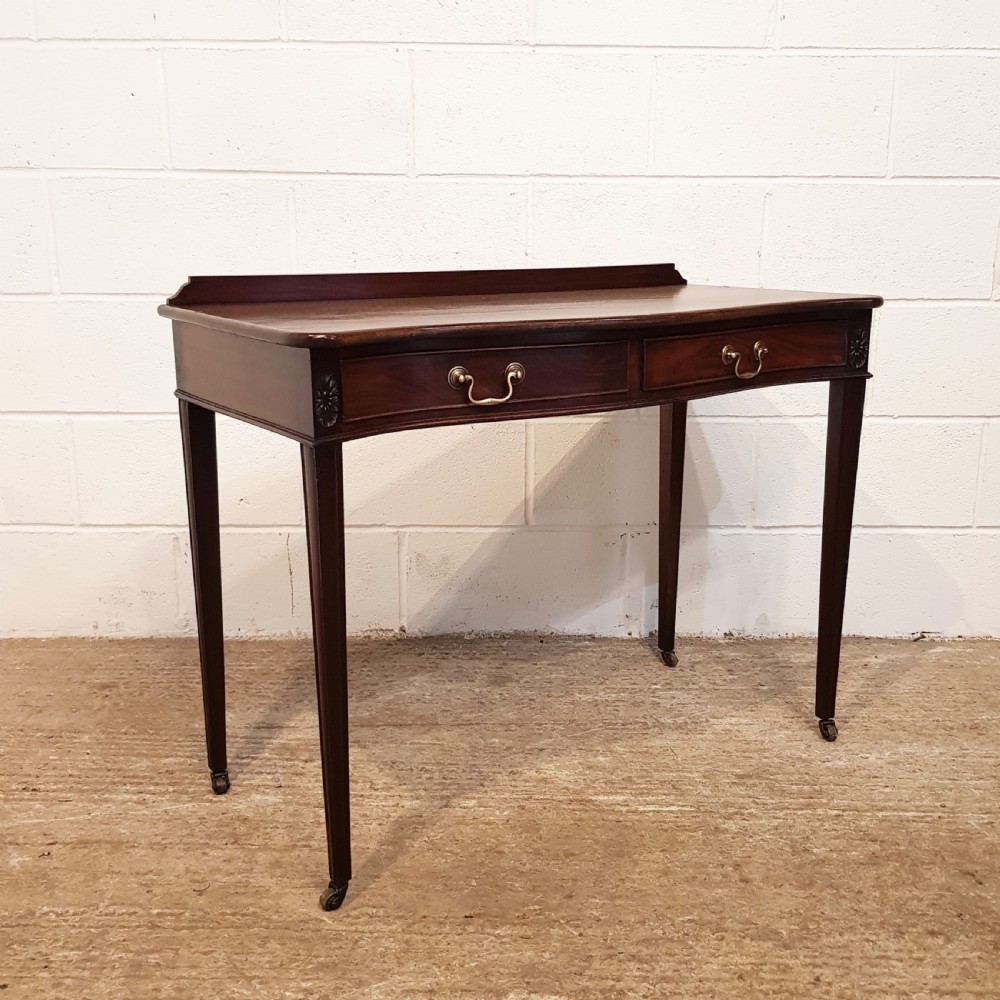 ANTIQUE REGENCY MAHOGANY SERPENTINE SHAPED SIDE TABLE C1820 View VI