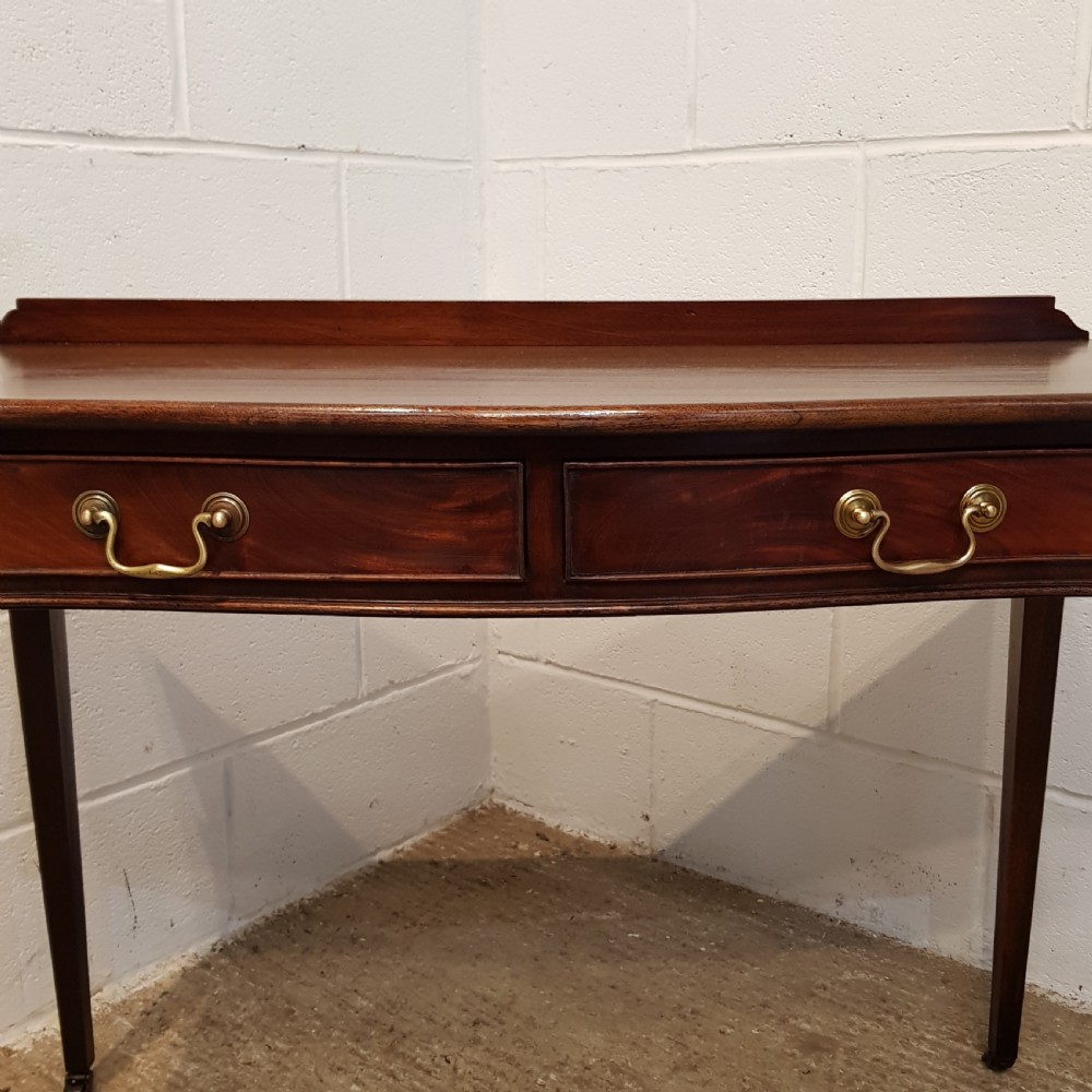 ANTIQUE REGENCY MAHOGANY SERPENTINE SHAPED SIDE TABLE C1820 View VII