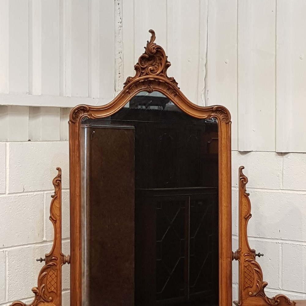 SUPERB ANTIQUE LATE 19TH CENTURY FRENCH WALNUT DRESSING TABLE & STTOOL C1890 View VIII