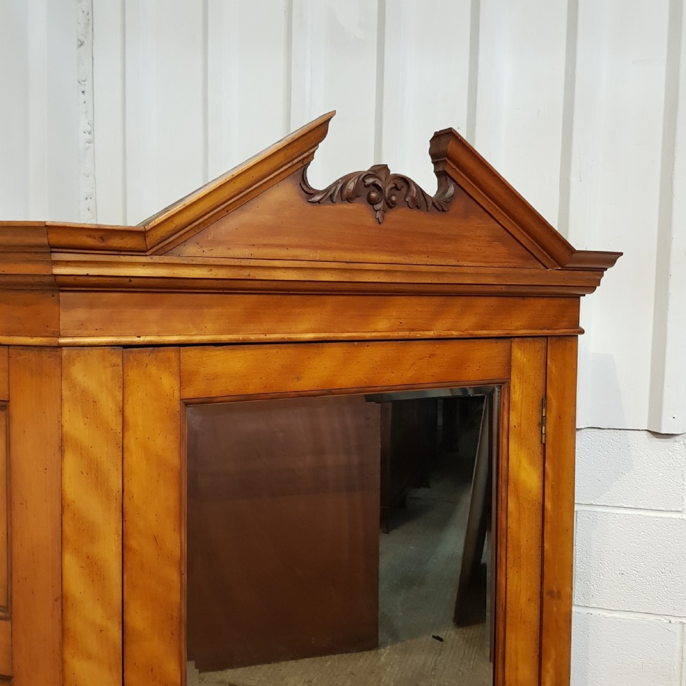 ANTIQUE VICTORIAN SATINWOOD CORNER WARDROBE C1880 View III