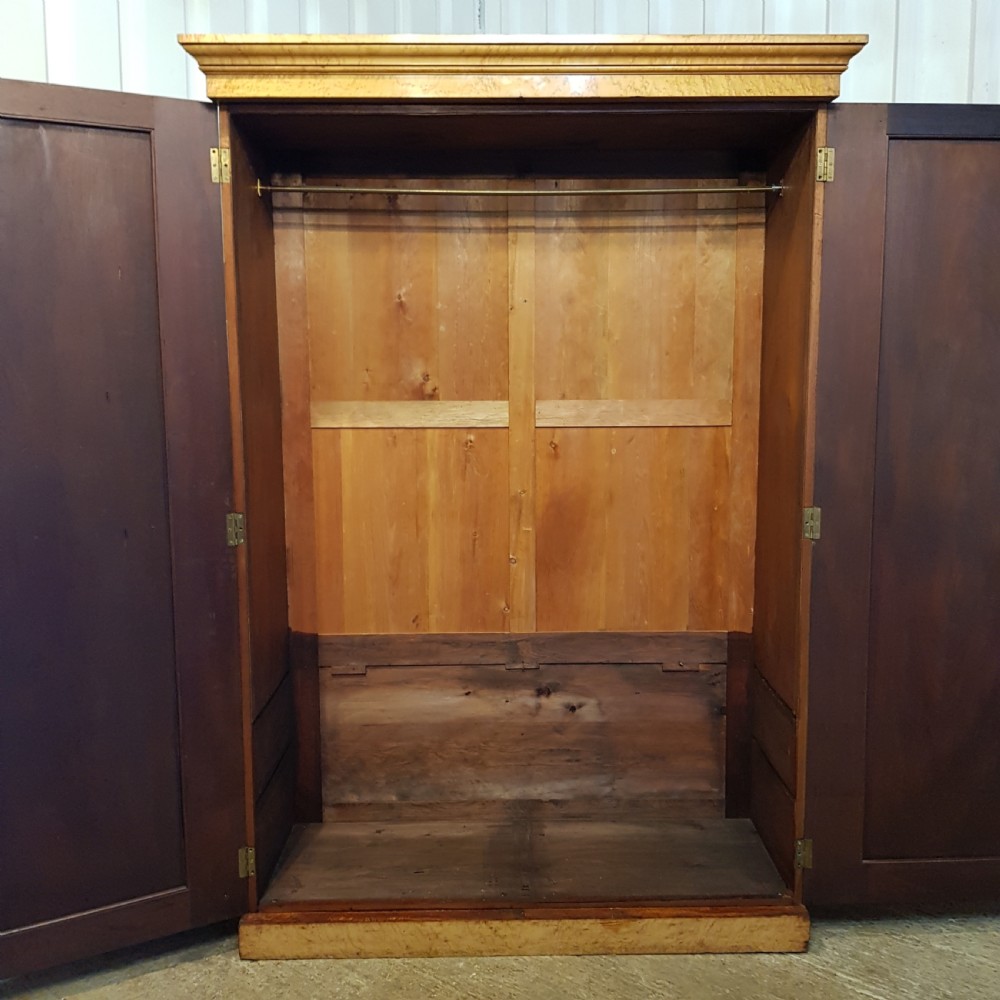 ANTIQUE VICTORIAN MAPLE DOUBLE WARDROBE C1880  ( 1 of a pair) View IV