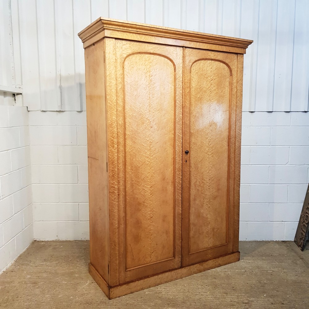 ANTIQUE VICTORIAN MAPLE DOUBLE WARDROBE C1880  ( 1 of a pair) View VI