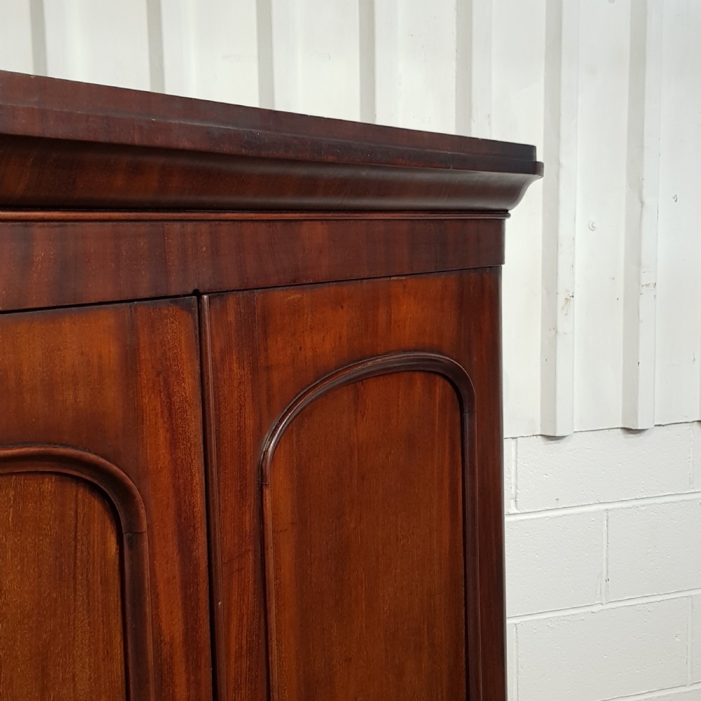 ANTIQUE VICTORIAN MAHOGANY DOUBLE WARDROBE C1880 View IV