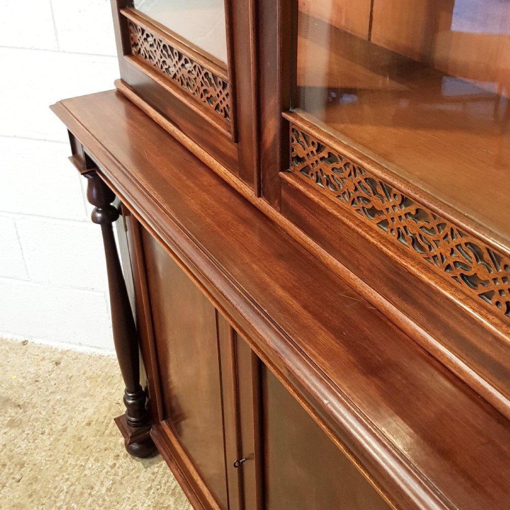 ANTIQUE VICYORISN MAHOGANY LIBRARY BOOKCASE C1880 View VI