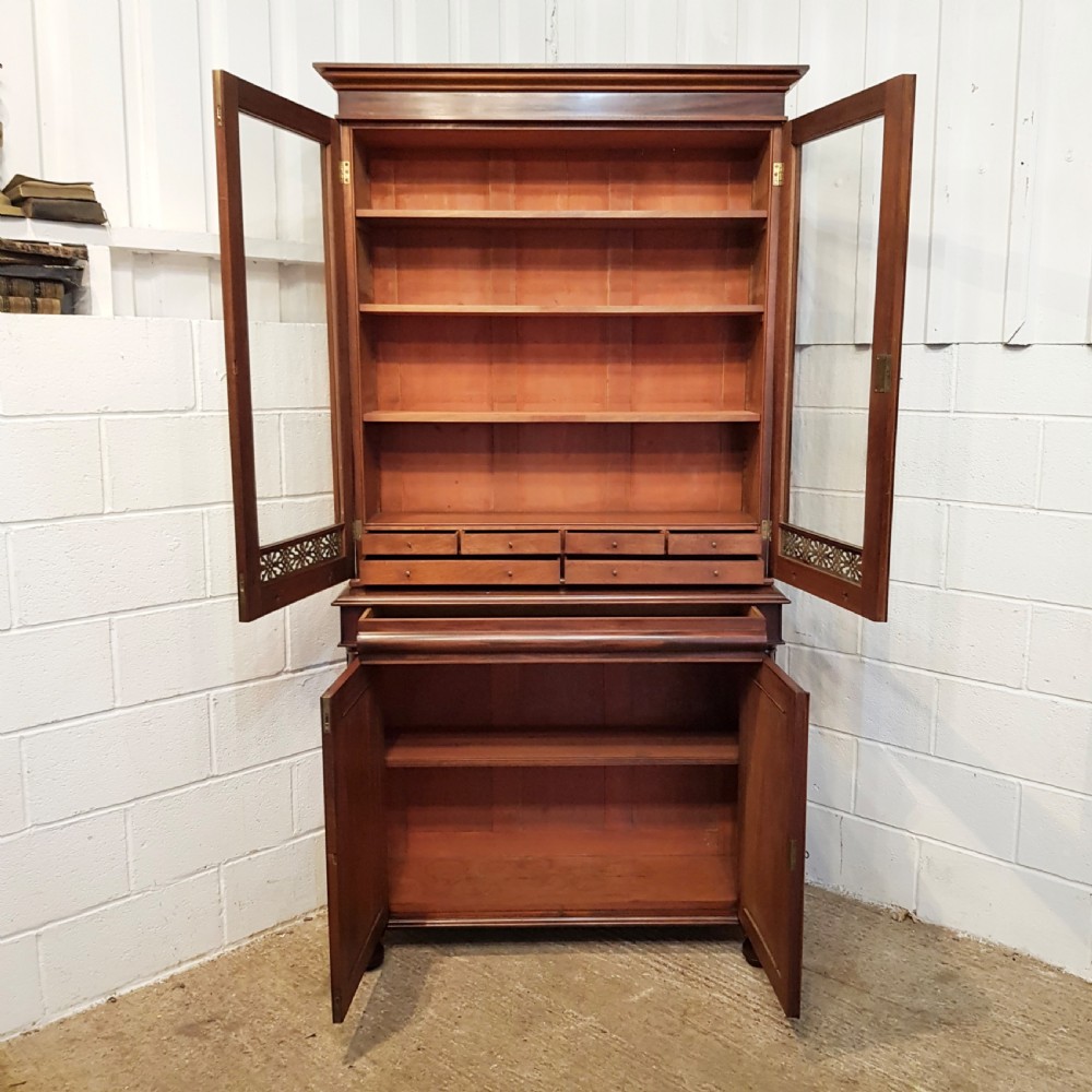 ANTIQUE VICYORISN MAHOGANY LIBRARY BOOKCASE C1880 View VII