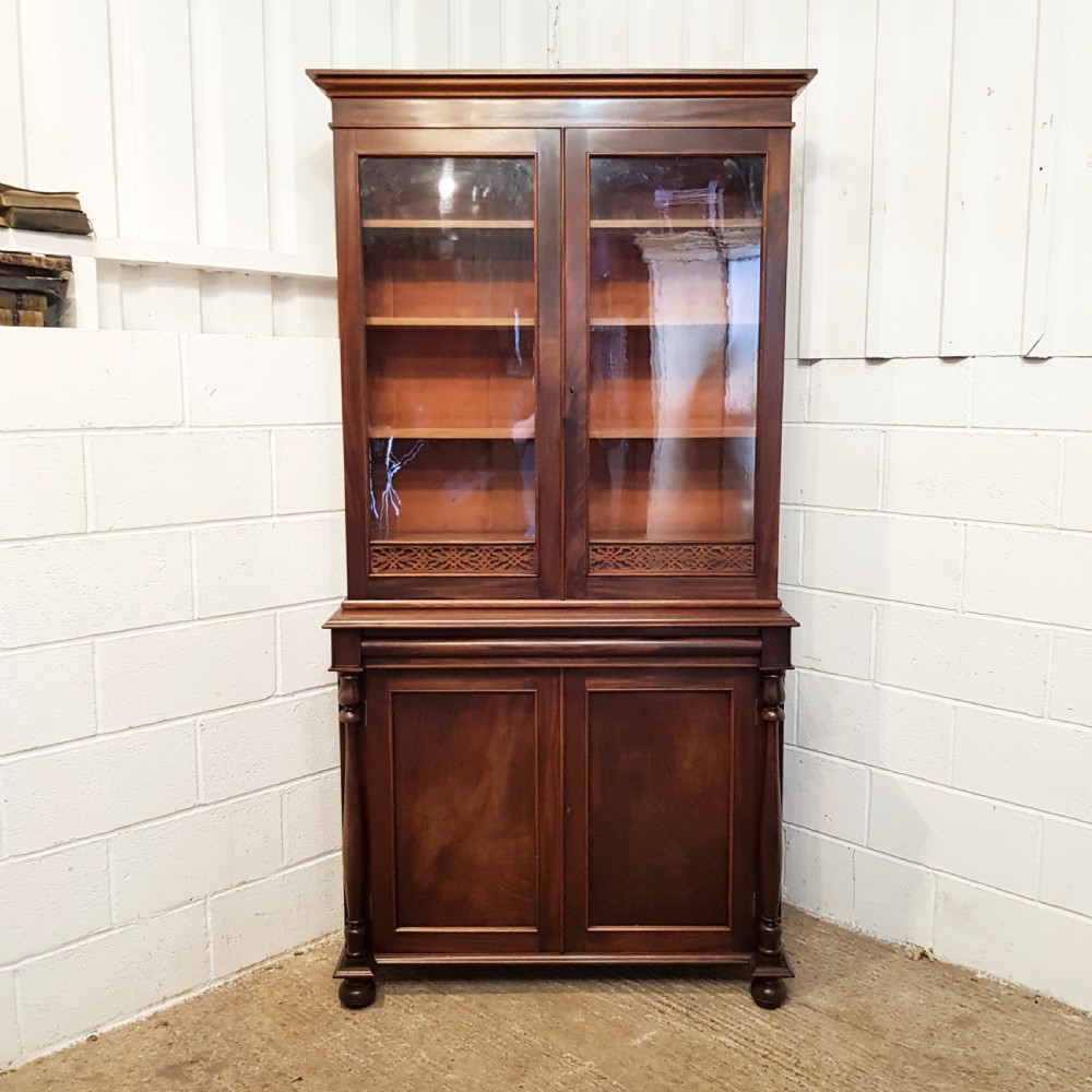 ANTIQUE VICYORISN MAHOGANY LIBRARY BOOKCASE C1880 View IX