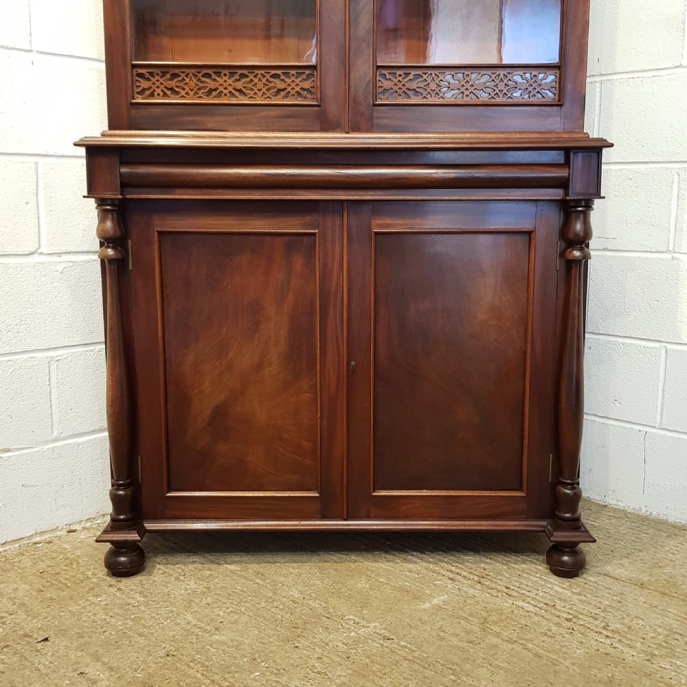 ANTIQUE VICYORISN MAHOGANY LIBRARY BOOKCASE C1880 View X