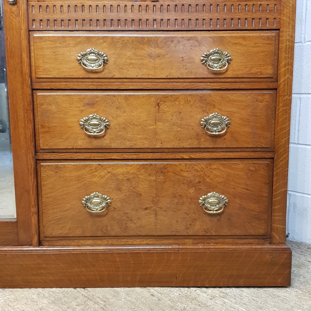 ANTIQUE EDWARDIAN OAK COMPACTUM WARDROBE C1900 View III