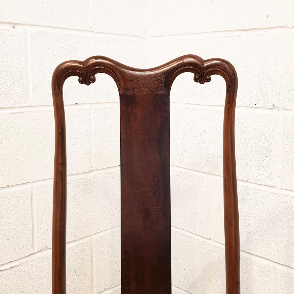 ANTIQUE EDWARDIAN SET OF EIGHT WALNUT QUEEN ANNE DINING CHAIRS C1900 View III
