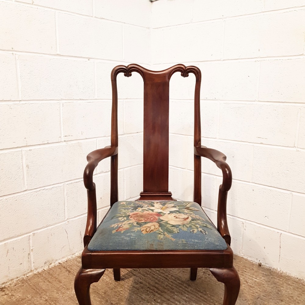 ANTIQUE EDWARDIAN SET OF EIGHT WALNUT QUEEN ANNE DINING CHAIRS C1900 View IV