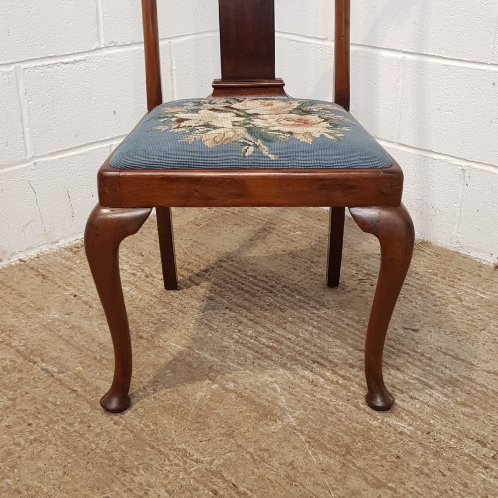 ANTIQUE EDWARDIAN SET OF EIGHT WALNUT QUEEN ANNE DINING CHAIRS C1900 View V