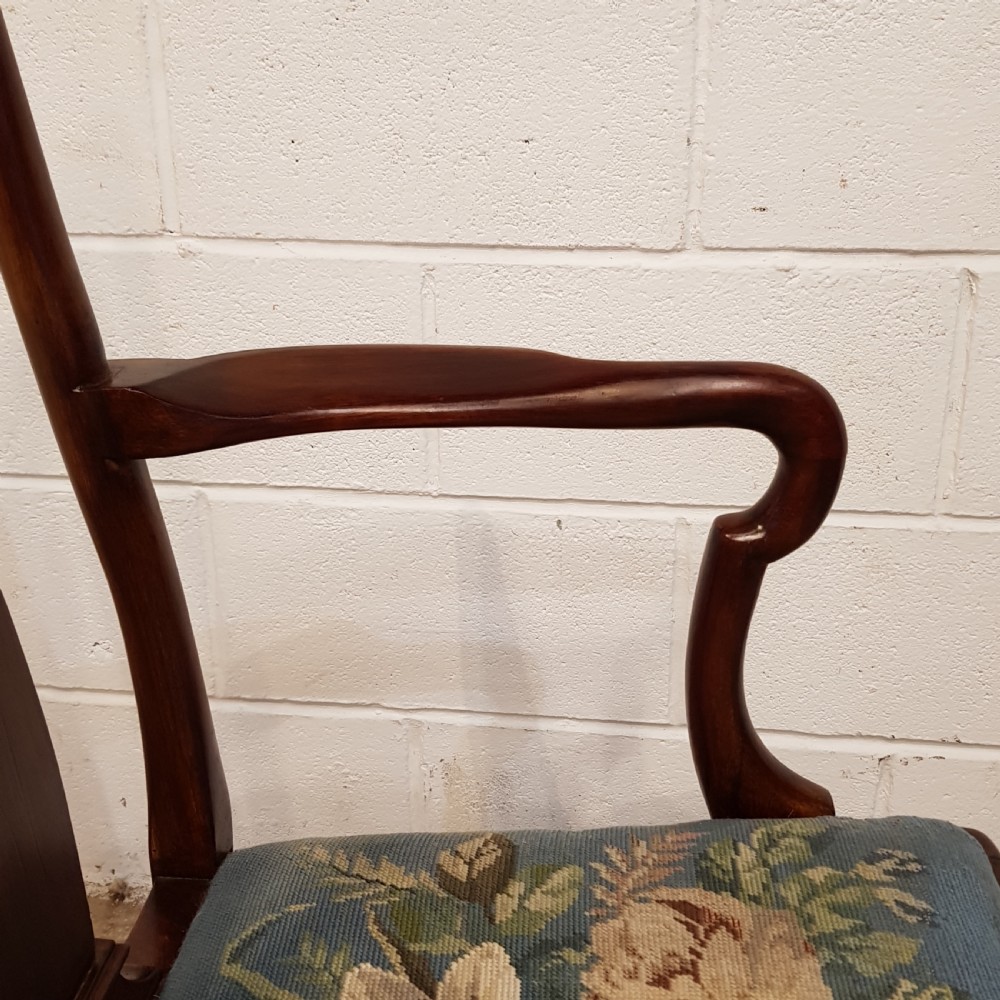 ANTIQUE EDWARDIAN SET OF EIGHT WALNUT QUEEN ANNE DINING CHAIRS C1900 View XI
