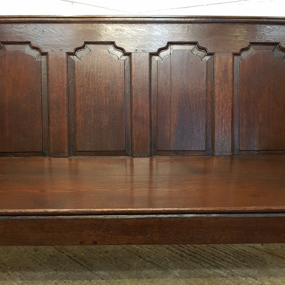 ANTIQUE 18TH CENTURY JOINED OAK SETTLE C1780 View II