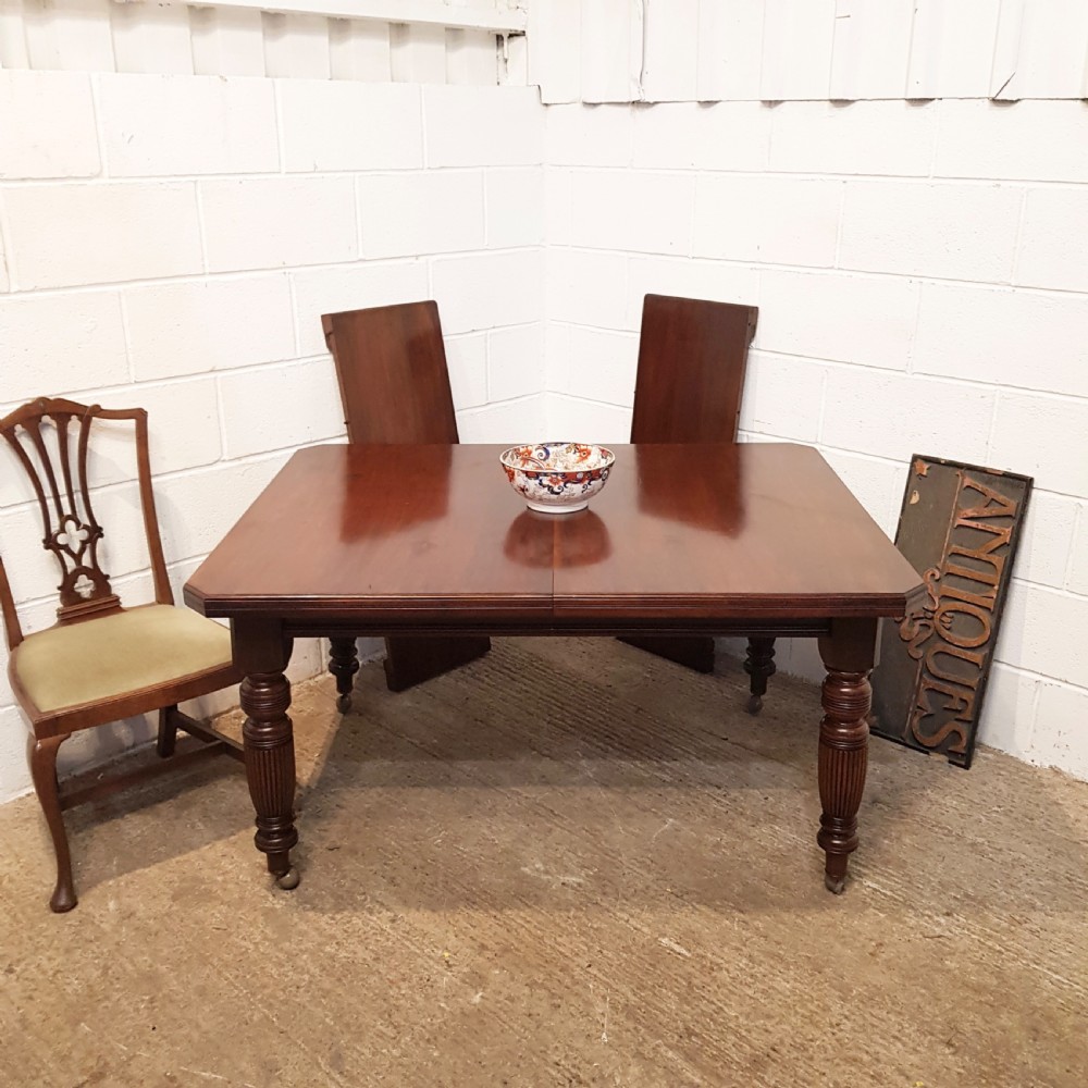 ANTIQUE VICTORIAN MAHOGANY EXTENDING DINGING TABLE C1880