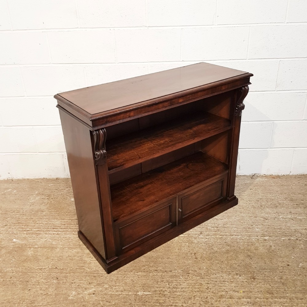 ANTIQUE WILLIAM 1V  CUBAN MAHOGANY OPEN BOOKCASE C1830 View III