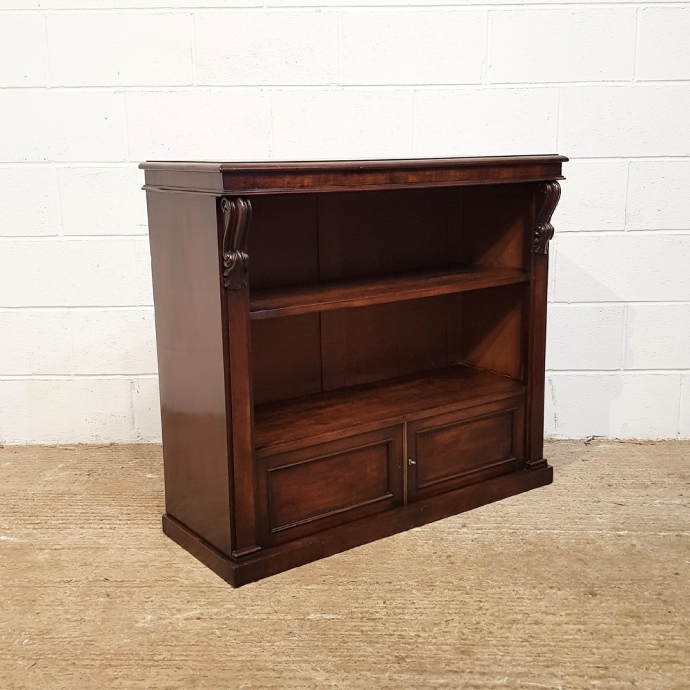 ANTIQUE WILLIAM 1V  CUBAN MAHOGANY OPEN BOOKCASE C1830 View VI