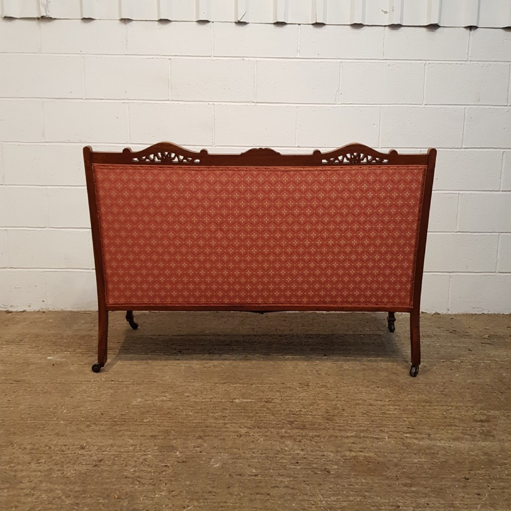 ANTIQUE VICTORIAN INLAID WALNUT SHOW FRAME SOFA C1880 View VII