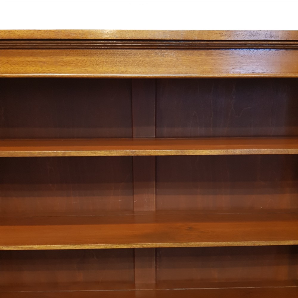 ANTIQUE LATE VICTORIAN MAHOGANY OPEN BOOKCASE C1890 View VI