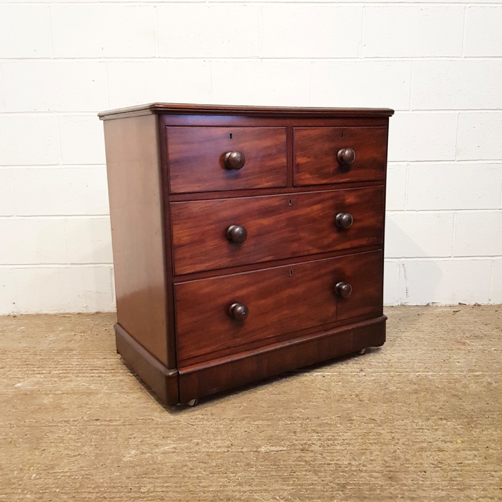 ANTIQUE VICTORIAN MAHOGANY SMALL CHEST OF DRAWERS C1880 View VI
