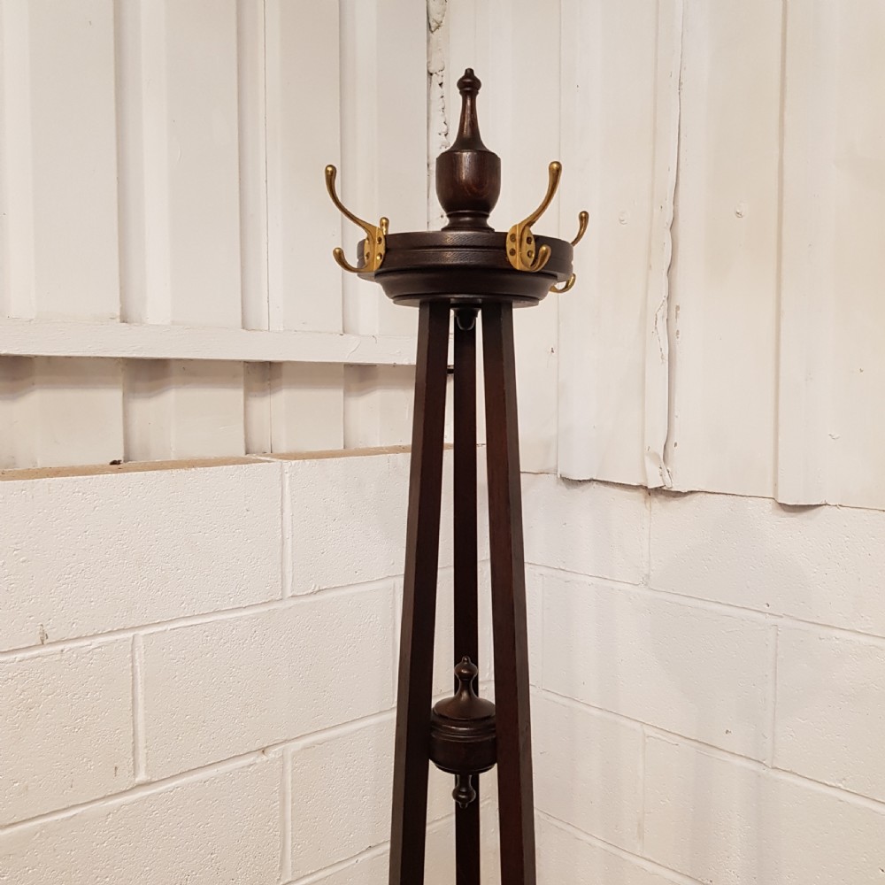 ANTIQUE EDWARDIAN MAHOGANY COAT AND STICK STAND C1900 View IV