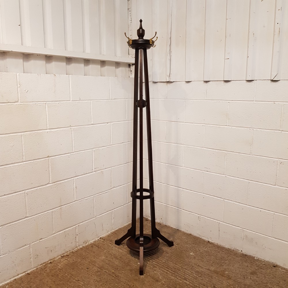 ANTIQUE EDWARDIAN MAHOGANY COAT AND STICK STAND C1900 View VI