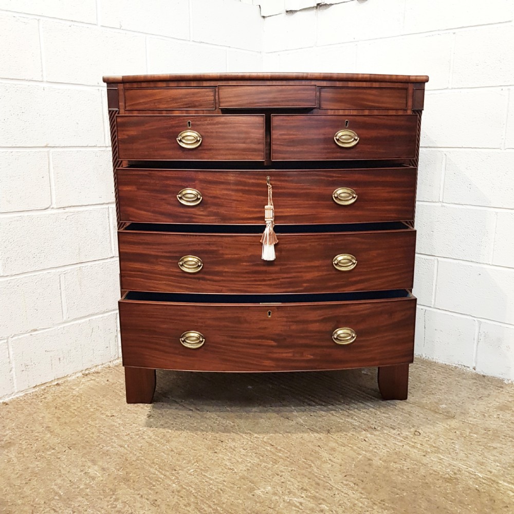 ANTIQUE REGENCY MAHOGANY CHEST OF DRAWERS WITHN SECRET DRAWER C1820 View III