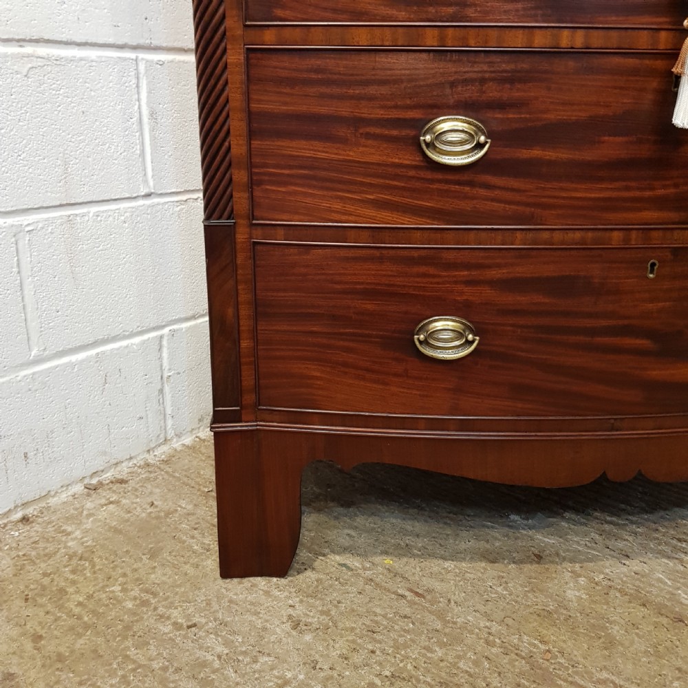 ANTIQUE REGENCY MAHOGANY CHEST OF DRAWERS WITHN SECRET DRAWER C1820 View V