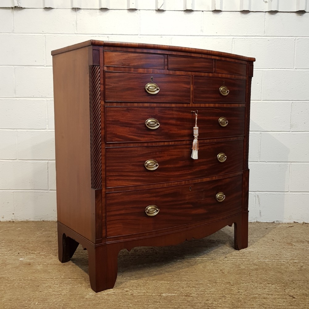 ANTIQUE REGENCY MAHOGANY CHEST OF DRAWERS WITHN SECRET DRAWER C1820 View VI