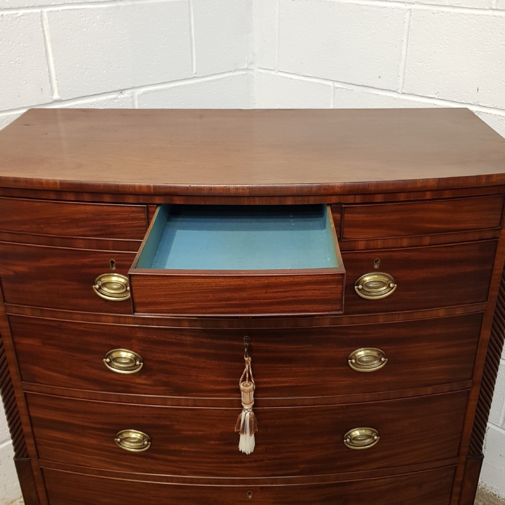 ANTIQUE REGENCY MAHOGANY CHEST OF DRAWERS WITHN SECRET DRAWER C1820 View VII