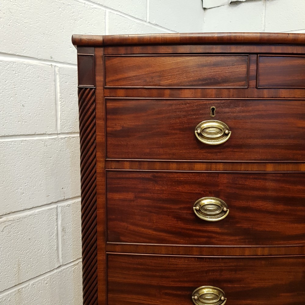 ANTIQUE REGENCY MAHOGANY CHEST OF DRAWERS WITHN SECRET DRAWER C1820 View IX