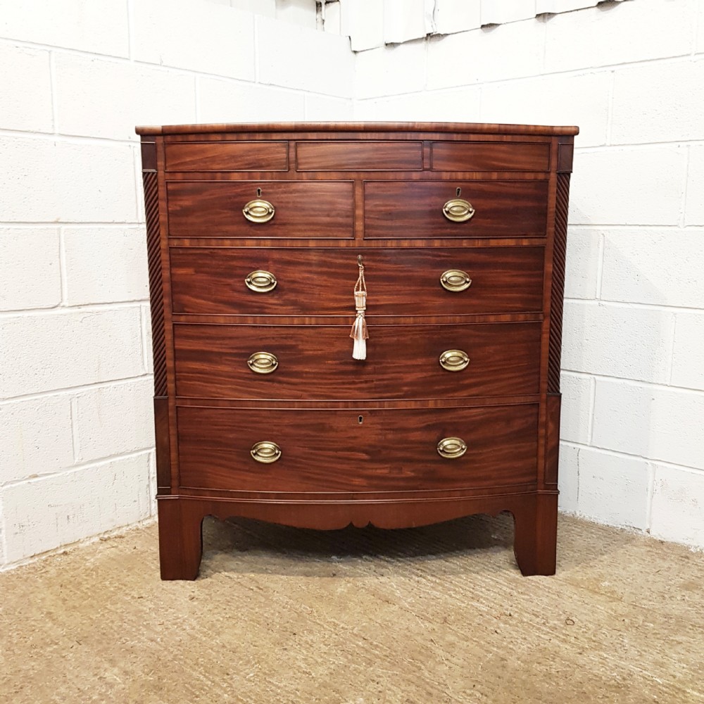 ANTIQUE REGENCY MAHOGANY CHEST OF DRAWERS WITHN SECRET DRAWER C1820 View X