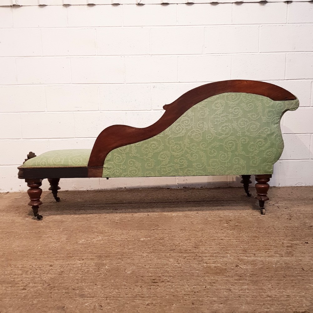 ANTIQUE WILLIAM 1V CUBAN MAHOGANY CHAISE LONGUE C1830 View IV