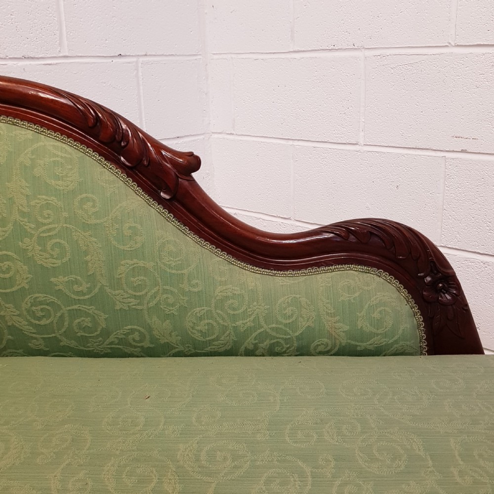 ANTIQUE WILLIAM 1V CUBAN MAHOGANY CHAISE LONGUE C1830 View VI