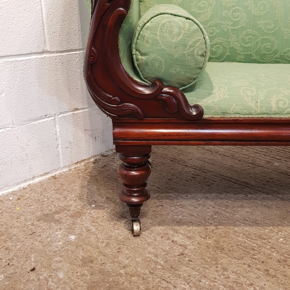 ANTIQUE WILLIAM 1V CUBAN MAHOGANY CHAISE LONGUE C1830 View VIII