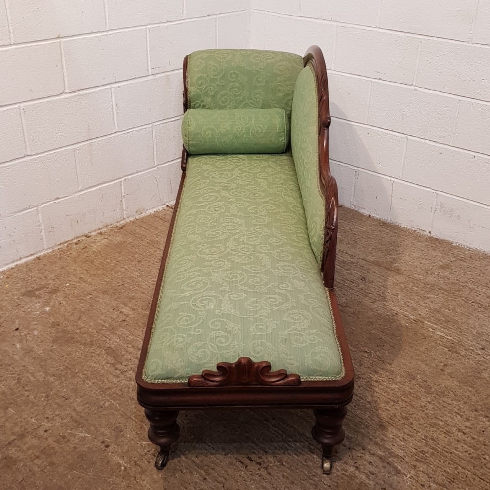 ANTIQUE WILLIAM 1V CUBAN MAHOGANY CHAISE LONGUE C1830 View IX