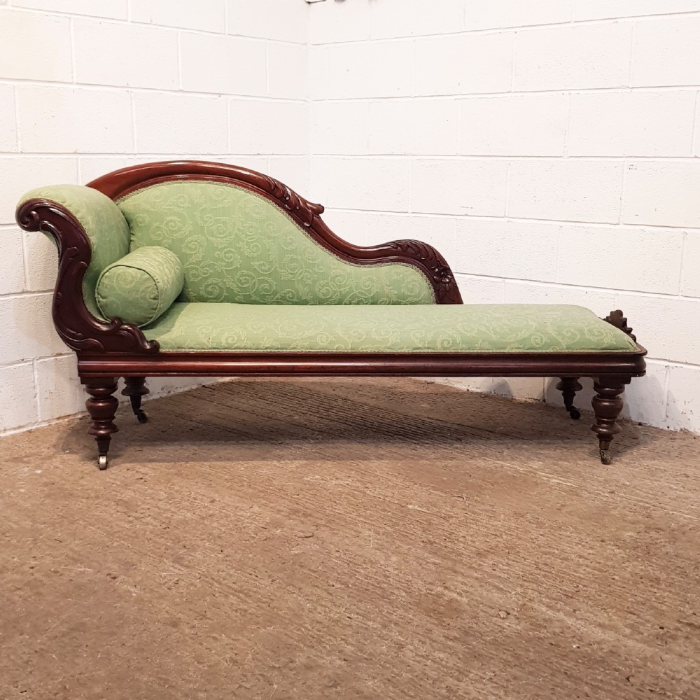 ANTIQUE WILLIAM 1V CUBAN MAHOGANY CHAISE LONGUE C1830 View X