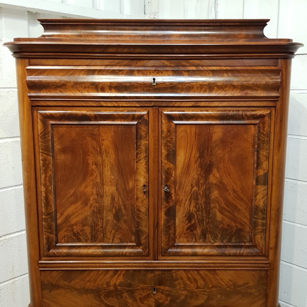 ANTIQUE 19TH CENTURY  BIEDERMEIER CABINET ON CHEST OF DRAWERS C1840 View VII