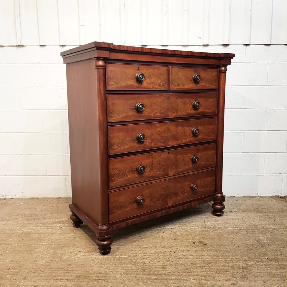 ANTIQUE VICTORIAN MAHOGANY SCOTCH CHEST OF DRAWERS C1880 View III