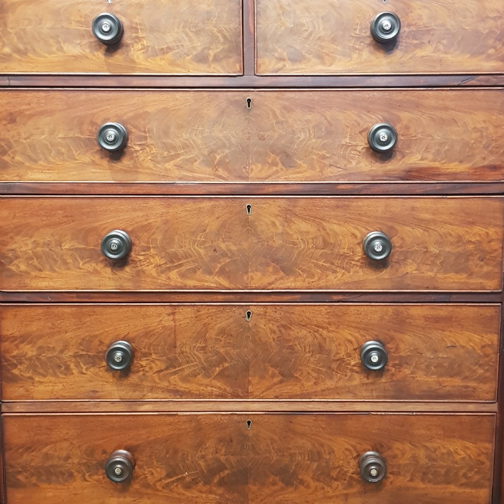 ANTIQUE VICTORIAN MAHOGANY SCOTCH CHEST OF DRAWERS C1880 View IV