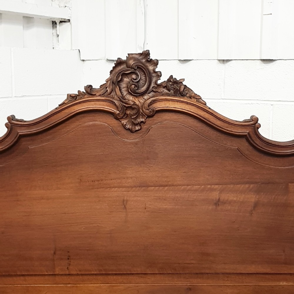 ANTIQUE 19TH CENTURY FRENCH WALNUT DOUBLE BED STEAD  C1890 View VI