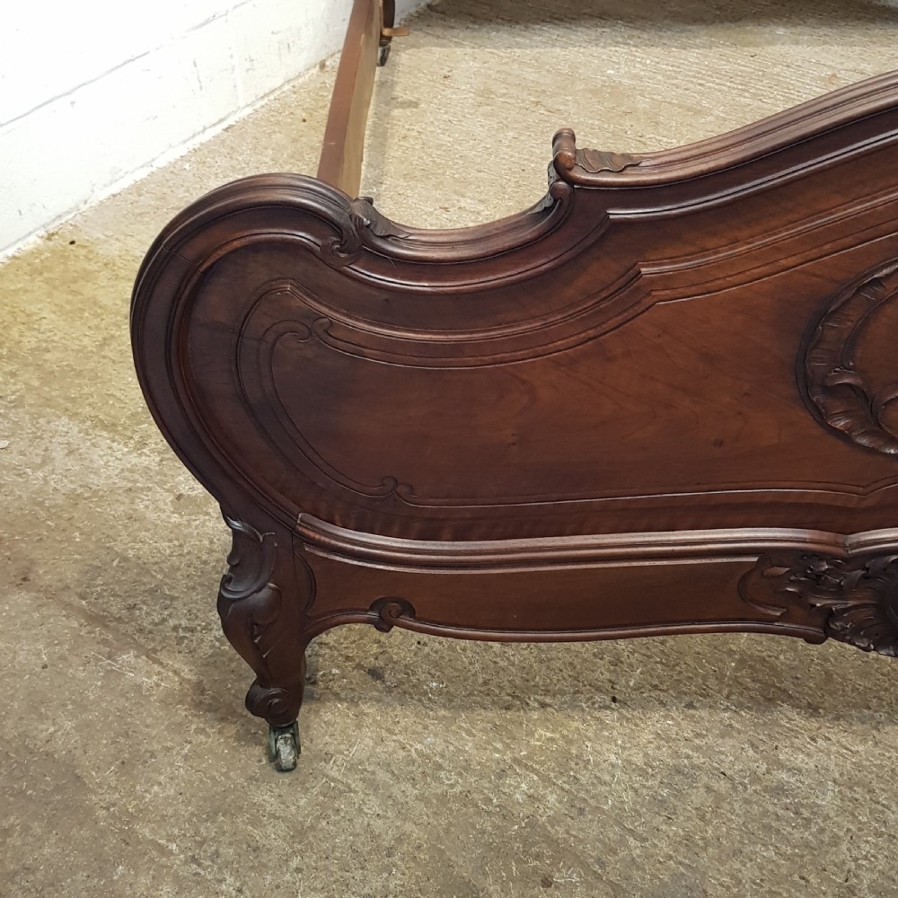 ANTIQUE 19TH CENTURY FRENCH WALNUT DOUBLE BED STEAD  C1890 View VIII