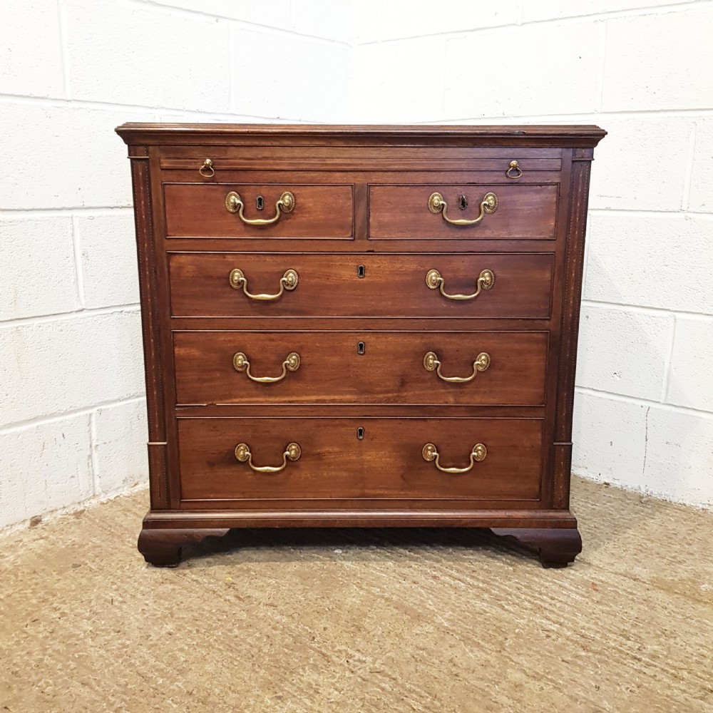 ANTIQUE 18TH CENTURY MAHOGANY BACHELORS CHEST OF DRAWERS WITH SECRET DRAWERS C1780  View X