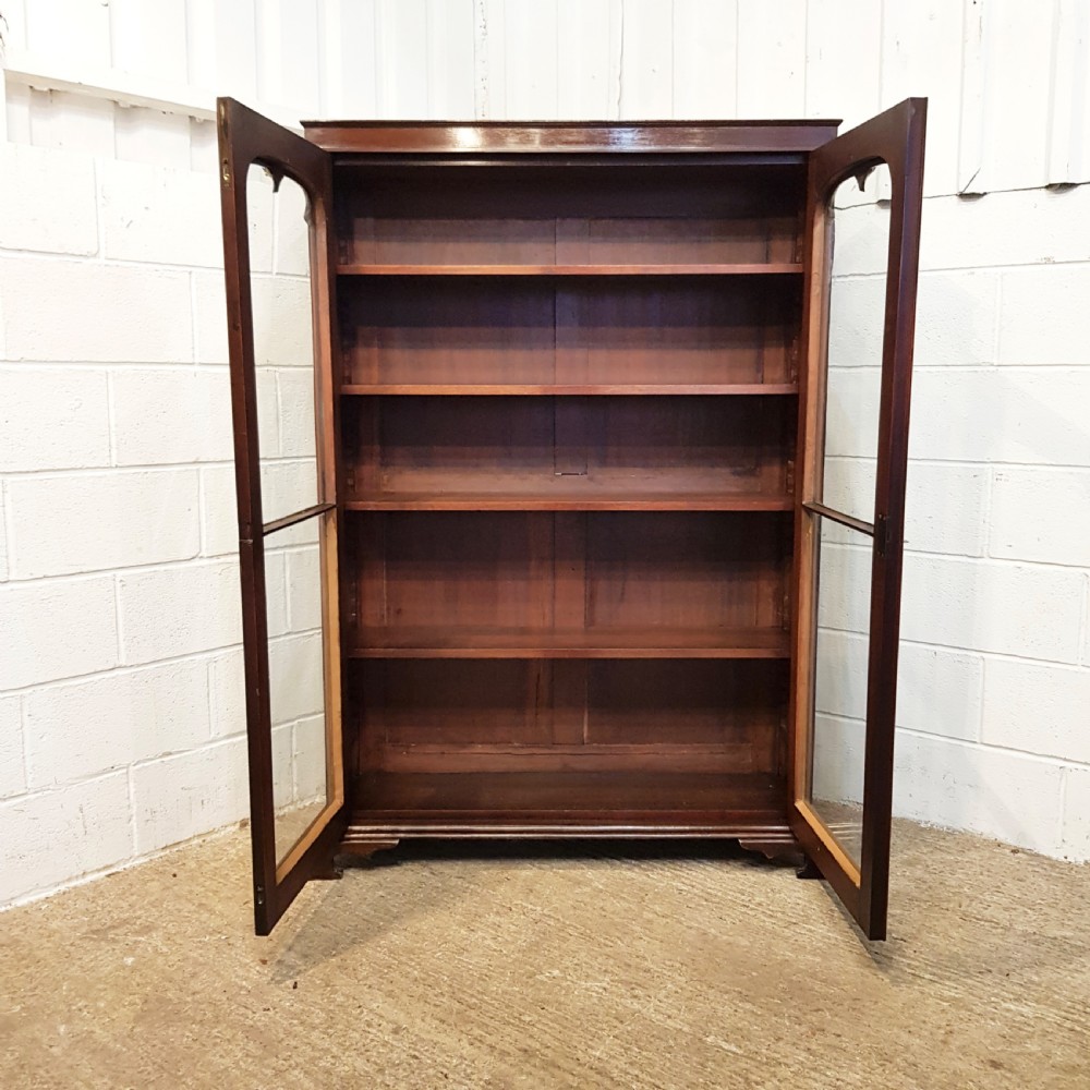 ANTIQUE VICTORIAN MAHOGANY GLAZED BOOKCASE C1880 View III